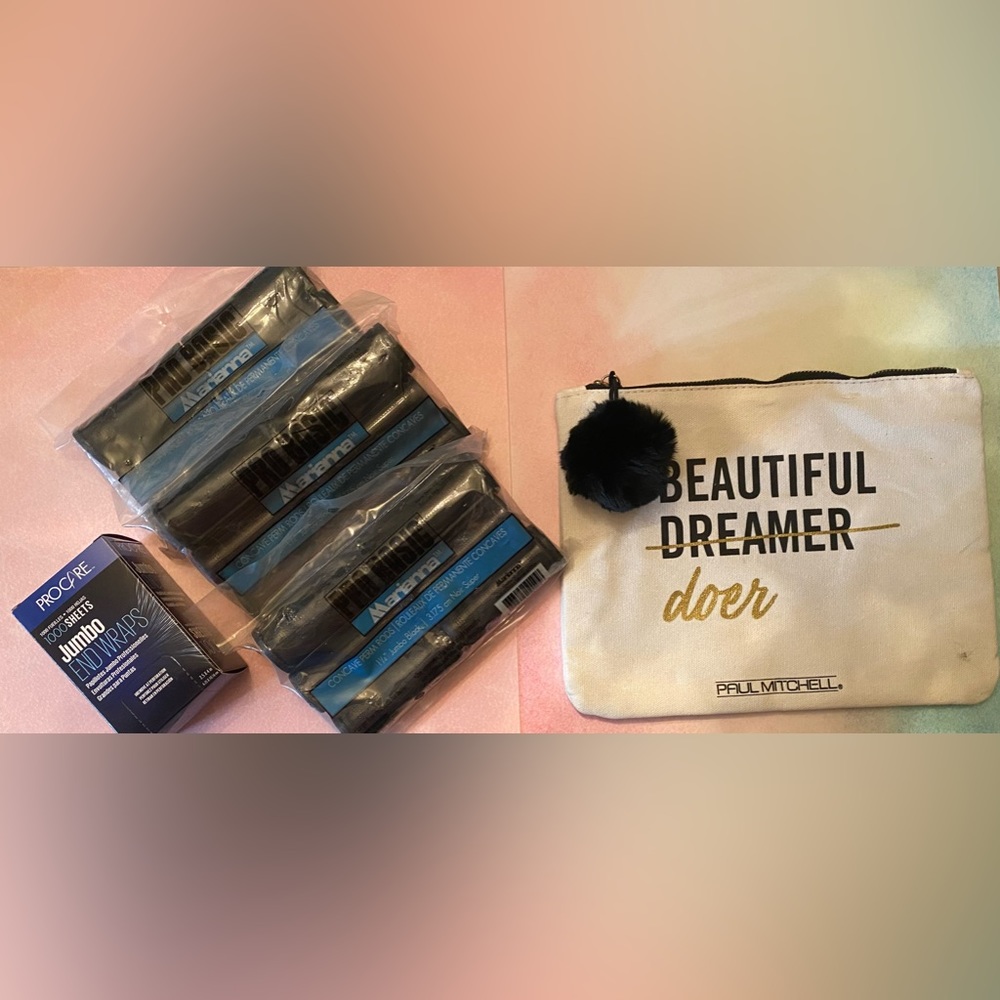 Perm Rods , End Wraps & Cosmetic Bag